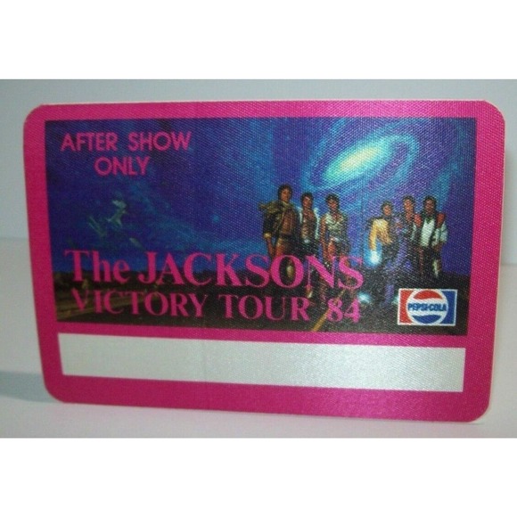 The Jacksons Victory Tour Backstage Pass 1984 Original Otto Cloth Michael Pink - Picture 3 of 3